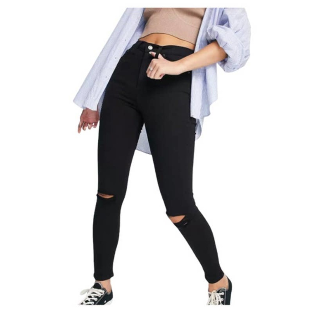 NWT Topshop Jamie Black Skinny Jeans 12P